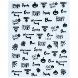 Szín: fehér 1113 - 1db világító 3D körömmatrica öntapadó transzfer matrica matricák Halloween manikűr tippek