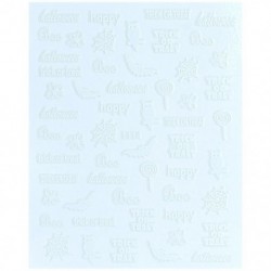 Szín: fehér 1115 - 1db világító 3D körömmatrica öntapadó transzfer matrica matricák Halloween manikűr tippek