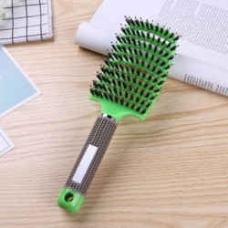 Szín: zöld hajjal - Pro Comb Hajkefe Fejbőr Masszázs Hajkefe Sörte Nylon Nedves Göndör Detangle Szalonokhoz Fodrászat