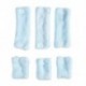 Szín: kék - 6db Heatless Curling Rod fejpánt No Heat Silk Curls Szalag Hajhengerek Alvás Puha Hajpánt Lazy Hajcsavarók