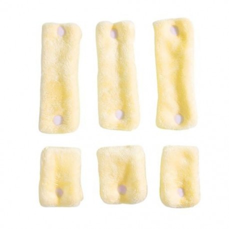 Szín: sárga - 6db Heatless Curling Rod fejpánt No Heat Silk Curls Szalag Hajhengerek Alvás Puha Hajpánt Lazy Hajcsavarók