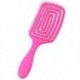 Szín: rózsaszín - Tartós hajkefe fejbőr masszázs fésű üreges női szalon gumi csúszásgátló nyél Fodrászat