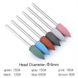 Szín: 11 - 6db szilikon körömfúrófej elektromos fúrógéphez Sorja manikűrfúrófejek Fúrótartozékok Maróvágó