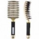 Szín: arany - Bristle Hair Brush Pro Tartós fodrász masszázs fésű Hajvágó kefe Hajkefék Lányok Lófarok Fésű