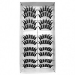 Szín: 505 - Lashes Soft Eyelash Extension sminkkészlet 10 pár 3D Faux Mink Műszempilla Természetes vastag szempilla