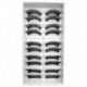 Szín: 505 - Lashes Soft Eyelash Extension sminkkészlet 10 pár 3D Faux Mink Műszempilla Természetes vastag szempilla