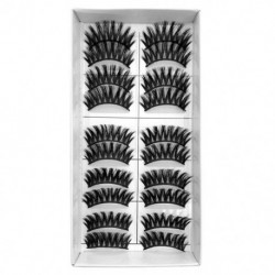 Szín: 518 - Lashes Soft Eyelash Extension sminkkészlet 10 pár 3D Faux Mink Műszempilla Természetes vastag szempilla