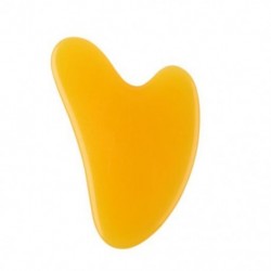 Szín: sárga - Sokoldalú akupont masszázs kaparó nyak karcsúsító eszköz Könnyen tartható nyak test Guasha tábla