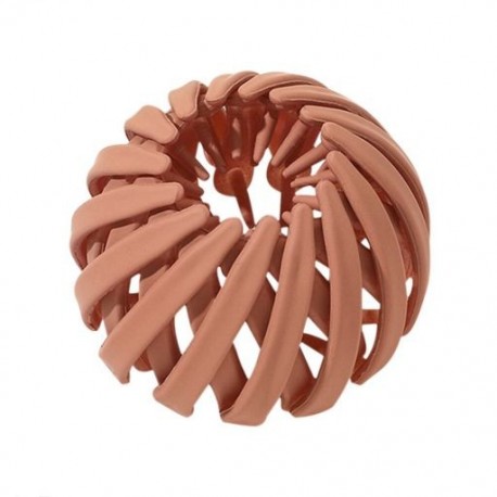 Szín: világosbarna - Koreai stílusú hajkapcsok zsurlócsatos hajkapcsok nőknek Madárfészek bővülő hajkiegészítők