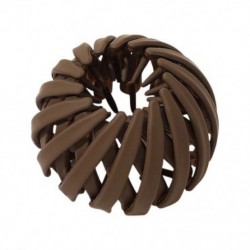 Szín: kávé - Koreai stílusú hajkapcsok zsurlócsatos hajkapcsok nőknek Madárfészek bővülő hajkiegészítők matt