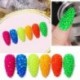 6 rács fluoreszkáló strasszkő neon drágakövek műanyag dobozzal vegyes köröm manikűr tippek 3D Art Design gyémánt