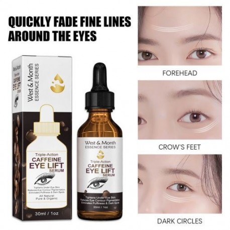 30 ml koffein C-vitamin szemészeti esszencia normál eltávolító szemtáska Eye Dark Circle öregedésgátló halványító