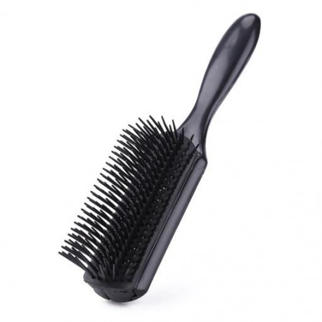 1db fekete kivehető kiszedő hajkefe nyél gubanc fésű Pompadour férfi formázó zuhany masszázs fejbőr fésű szalon