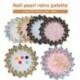 Szín: ZZTS10 - Kerek műgyanta körömdíszítés paletta, Crystal Practice Nail Art színes tábla/megjelenítő tábla,
