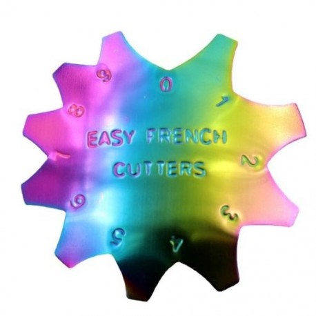 Szín: 06 - Pro Colorful French Smile Cut V vonalas mandula alakú tippek manikűr élvágó körömvágó akril rózsaszín