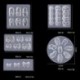 Szín: HDJ03 - 1db szilikon masni köröm faragott forma 3D dombormű szobor bélyegzett stencil körömdíszítő sablonok