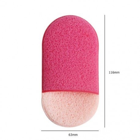 Szín: Rose Red - Arcbőrápoló utazási eltávolító Beauty ovális formájú arctisztító szivacs, újrafelhasználható
