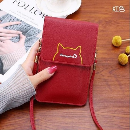 Piros szín - Fashion többfunkciós érintőképernyős mini telefontasak Samsung Galaxy S22 Ultra S21 Plus S10 5G tok