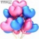 Piros szín - 10db/tétel Romantikus 2,2g Kék Love Heart Latex lufi Felfújható Esküvői Dekoráció Party Balloon Valentin