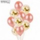Szín: arany boldog születésnapot - 10 DB Rose Gold Latex Balloon Pezsgős Arany Esküvői Léggömbök Esküvői Dekoráció