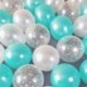 Szín: Tiffany White Star - 20db 12 hüvelykes Latex lufi szett Csillag tiszta rózsaszín arany lufi Esküvői dekoráció
