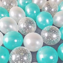 Szín: Tiffany White Star - 20db 12 hüvelykes Latex lufi szett Csillag tiszta rózsaszín arany lufi Esküvői dekoráció