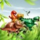 Szín: 10db dinoszaurusz - 1 db Óriás dinoszaurusz fólia lufi fiúk állat lufi gyerekek dinoszaurusz születésnapi parti