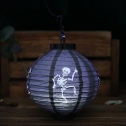 Szín: D - Halloween dekoráció LED-es fényű sütőtök pók függő lámpás ajándék hordozható papír lámpa akasztós