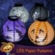 Szín: D - Halloween dekoráció LED-es fényű sütőtök pók függő lámpás ajándék hordozható papír lámpa akasztós
