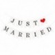 Szín: 2. stílus - Just Married Banner Zászló Vintage esküvői sármány füzér Photo Booth kellékek Romantikus esküvői