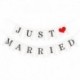 Szín: 2. stílus - Just Married Banner Zászló Vintage esküvői sármány füzér Photo Booth kellékek Romantikus esküvői