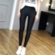 Fekete szín - 2022 Fluoreszkáló színű Női Leggings Elasztikus Leggings Fényes Fényes Leggings Fekete Fitness Leggings