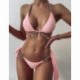 Piros szín - Női fürdőruha Crystal szexi bikini kötőfék, Push Up, párnázott édes bikini szett Női vintage elegáns