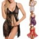 Fehér szín - Női nyári csipke hálóing Hálóruha Pizsama Negligee Babydoll Szexi Fürdőköpeny Női Otthoni Ruha Piros S