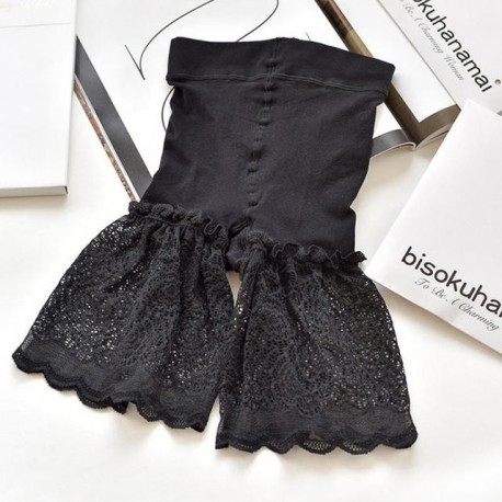 Fekete szín - Hot Safety Short Pants Harisnya Női Biztonsági Nadrág Rövidnadrág alatt Lady Lace Shorts