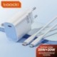 Csatlakozó típusa: Rózsaszín kábellel - Toocki USB C töltő 20 W iPhone 12 13 14 X hordozható USB Type C töltő 20 W PD