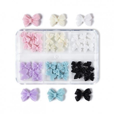 Szín: Brige - 30db Kawaii mini masni 3D aranyos körömdíszítések matt pillangós körmök varázslatok, DIY gyanta köröm