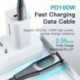 Szín: 100W C-C Kék - Essager USB - C típusú kábel C - C 100W/5A PD gyorstöltő töltőkábel Macbook Xiaomi Samsung C