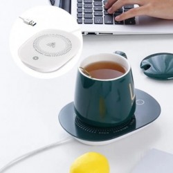 Fehér szín - 1 db elektromos fűtött kávés bögre melegítő alátét otthoni irodához Tej Tea Vízmelegítő Mat