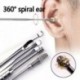 : Fekete - 6 DB Fültisztító viaszeltávolító eszköz Fülpiszkáló pálcikák Fülzsír eltávolító Curette Ear Pick