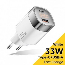 Csatlakozó típusa: 33 W EU fehér - Essager 33W GaN USB C töltő digitális kijelző PD gyorstöltés iPhone 13 12 Max Pro