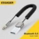 Szín: fekete Bluetooth 5 0 - Essager Bluetooth Aux adapter dongle USB 3,5 mm-es jack autós audio Aux Bluetooth 5.0