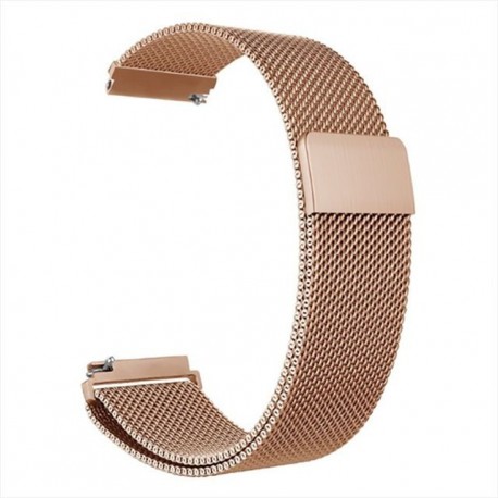 A szalag színe: rózsaszín arany - 22 mm-es 20 mm-es milánói hurkos szíj Samsung Galaxy Watch 5 4 44 mm 40 mm 5 Pro Active