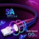 Piros szín - Mágneses telefontöltő kábel 3 az 1-ben többfunkciós 3A gyorstöltés Android telefonhoz Xiaomi Samsung Typec