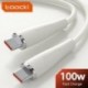 Szín: 100W C- C 3m Szürke - Toocki 100 W USB C - USB Type C kábel 7A gyorstöltő töltő PD kábel Huawei Xiaomi 12 POCO F5