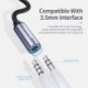 Szín: Sötétszürke - Essager USB Type C 3.5 Jack fülhallgató adapter USB C-3.5mm fejhallgató AUX audio adapter kábel