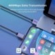 Szín: USB C szürke - TOPK mágneses töltőkábel 3A Micro USB Type C kábel Led Light mágneses telefontöltő kábellel