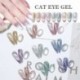 Szín: 9D-03 - 9D Crystal Cat Eye gél körömlakk Holografikus UV Soak Off Gél Lakk Mágneses Hibrid Gél Lakk Manikűrhöz 9