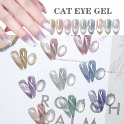 Szín: 9D-03 - 9D Crystal Cat Eye gél körömlakk Holografikus UV Soak Off Gél Lakk Mágneses Hibrid Gél Lakk Manikűrhöz 9