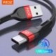 Fekete szín - PZOZ USB Type C kábel Gyorstöltő kábel USB C kábel Samsung Xiaomi Mi Redmi mobiltelefon USBC TypeC
